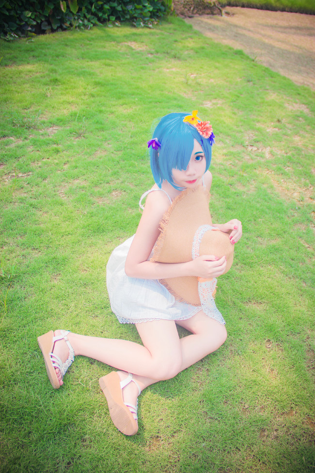 【COS正片】夏日白裙蕾姆 COSPLAY-第12张
