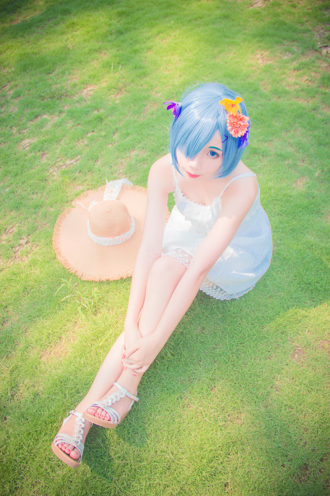 【COS正片】夏日白裙蕾姆 COSPLAY-第13张
