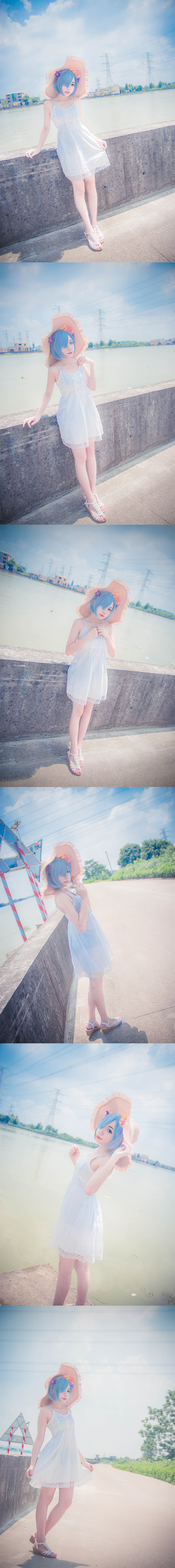 【COS正片】夏日白裙蕾姆 COSPLAY-第2张