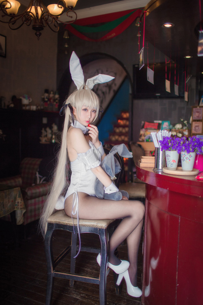 【COS正片】缘之空 穹妹 兔女郎 COSPLAY-第2张