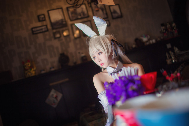 【COS正片】缘之空 穹妹 兔女郎 COSPLAY-第3张