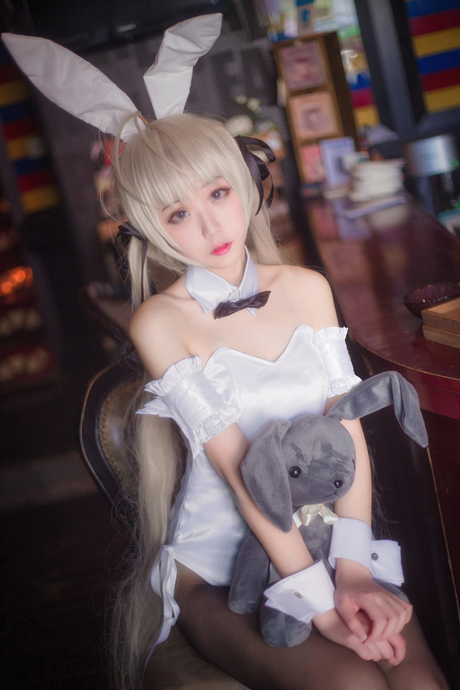【COS正片】缘之空 穹妹 兔女郎 COSPLAY-第4张