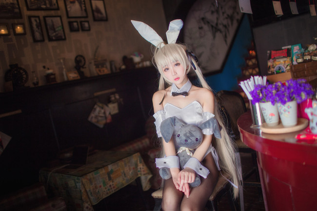 【COS正片】缘之空 穹妹 兔女郎 COSPLAY-第6张