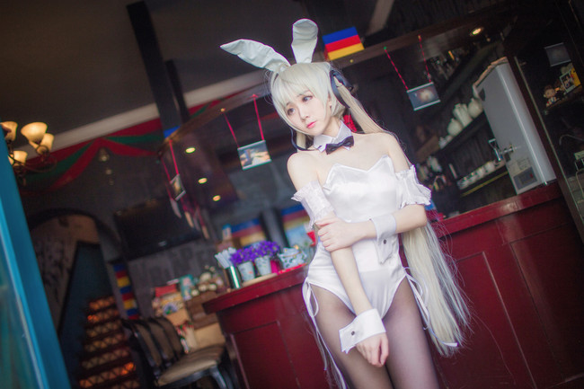 【COS正片】缘之空 穹妹 兔女郎 COSPLAY-第7张