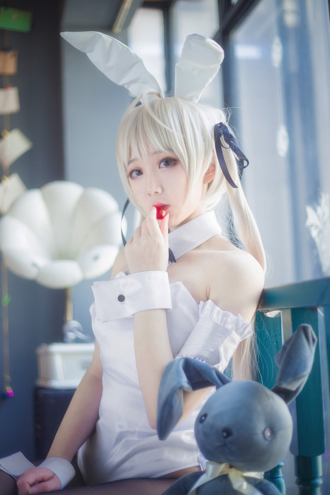 【COS正片】缘之空 穹妹 兔女郎 COSPLAY-第13张
