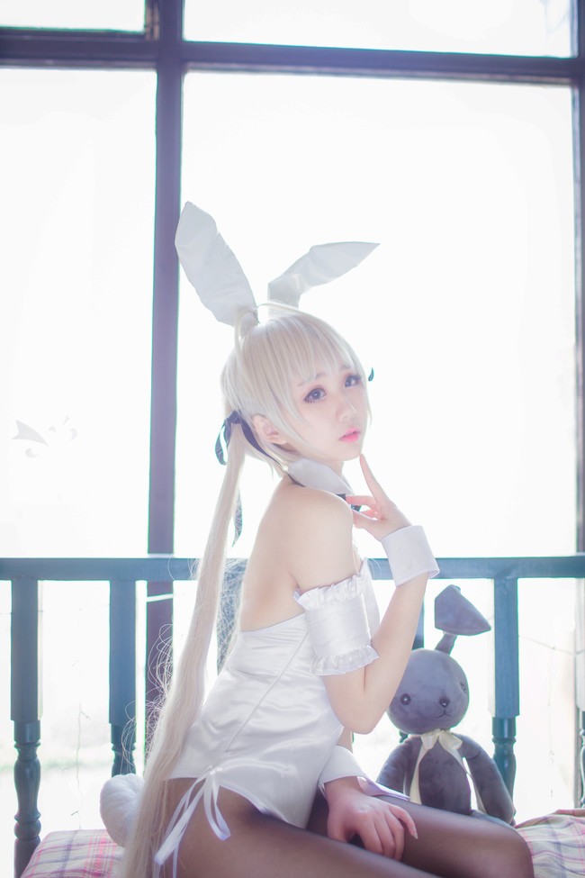 【COS正片】缘之空 穹妹 兔女郎 COSPLAY-第14张