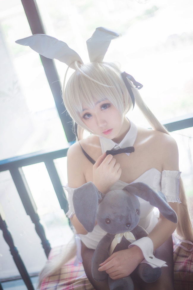 【COS正片】缘之空 穹妹 兔女郎 COSPLAY-第15张