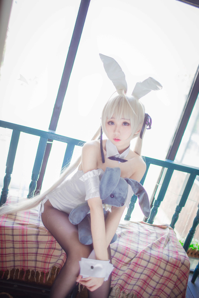 【COS正片】缘之空 穹妹 兔女郎 COSPLAY-第16张