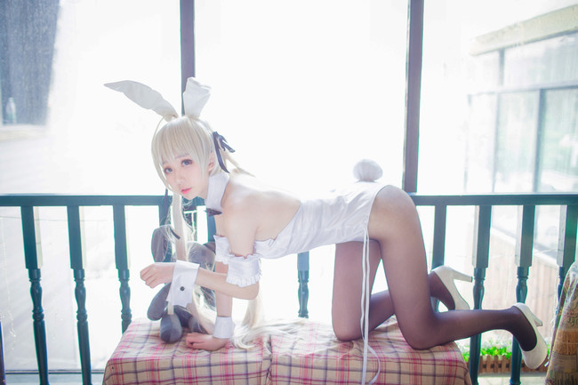 【COS正片】缘之空 穹妹 兔女郎 COSPLAY-第18张