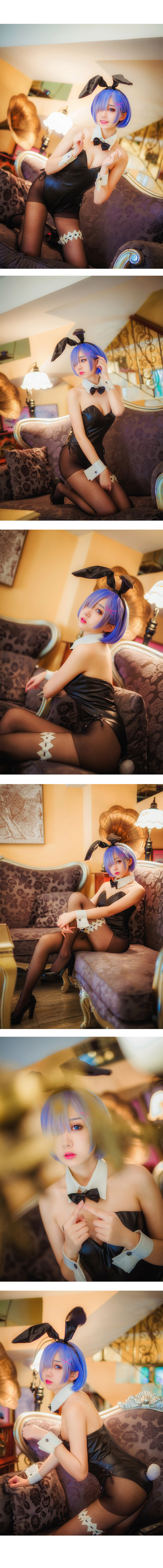 【COS正片】蕾姆 同人 兔女郎 COSPLAY-第3张