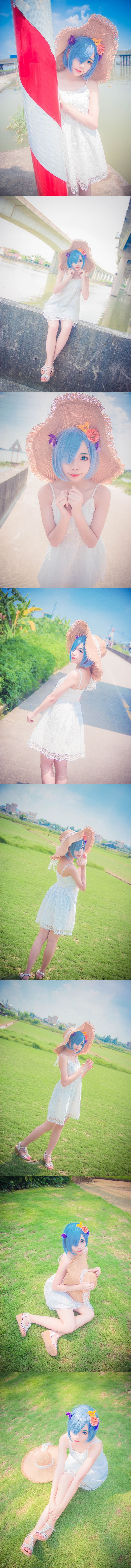 【COS正片】夏日白裙蕾姆 COSPLAY-第3张