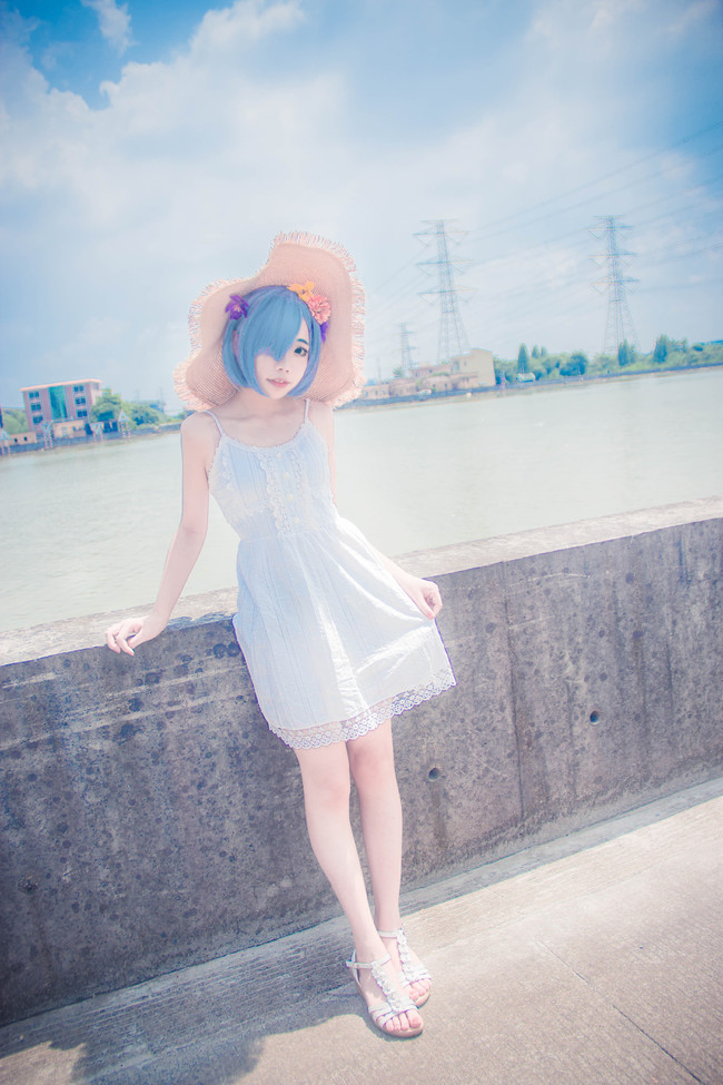 【COS正片】夏日白裙蕾姆 COSPLAY-第4张