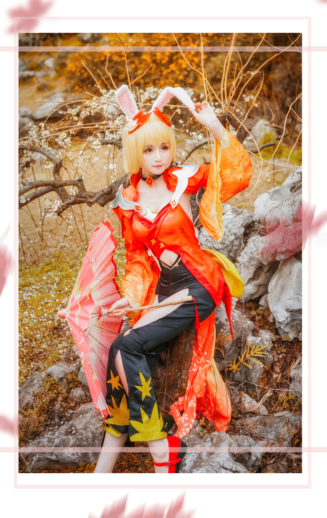 【COS正片】【王者荣耀】公孙离的紅葉愛唄~ COSPLAY-第5张