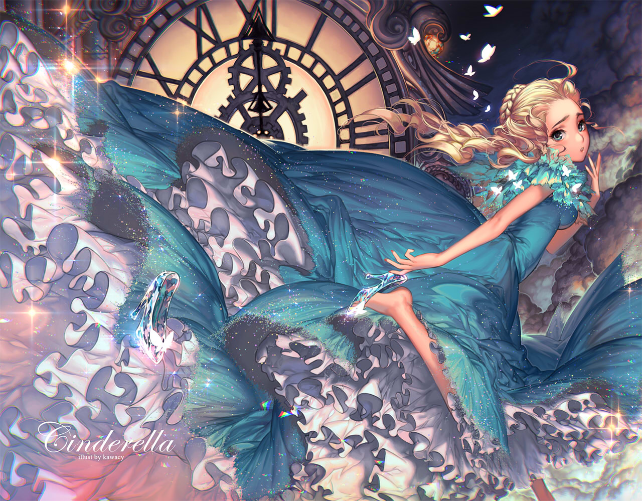 水晶鞋特辑 没有一个少女能抵住水晶鞋的诱惑~ 插画-第4张