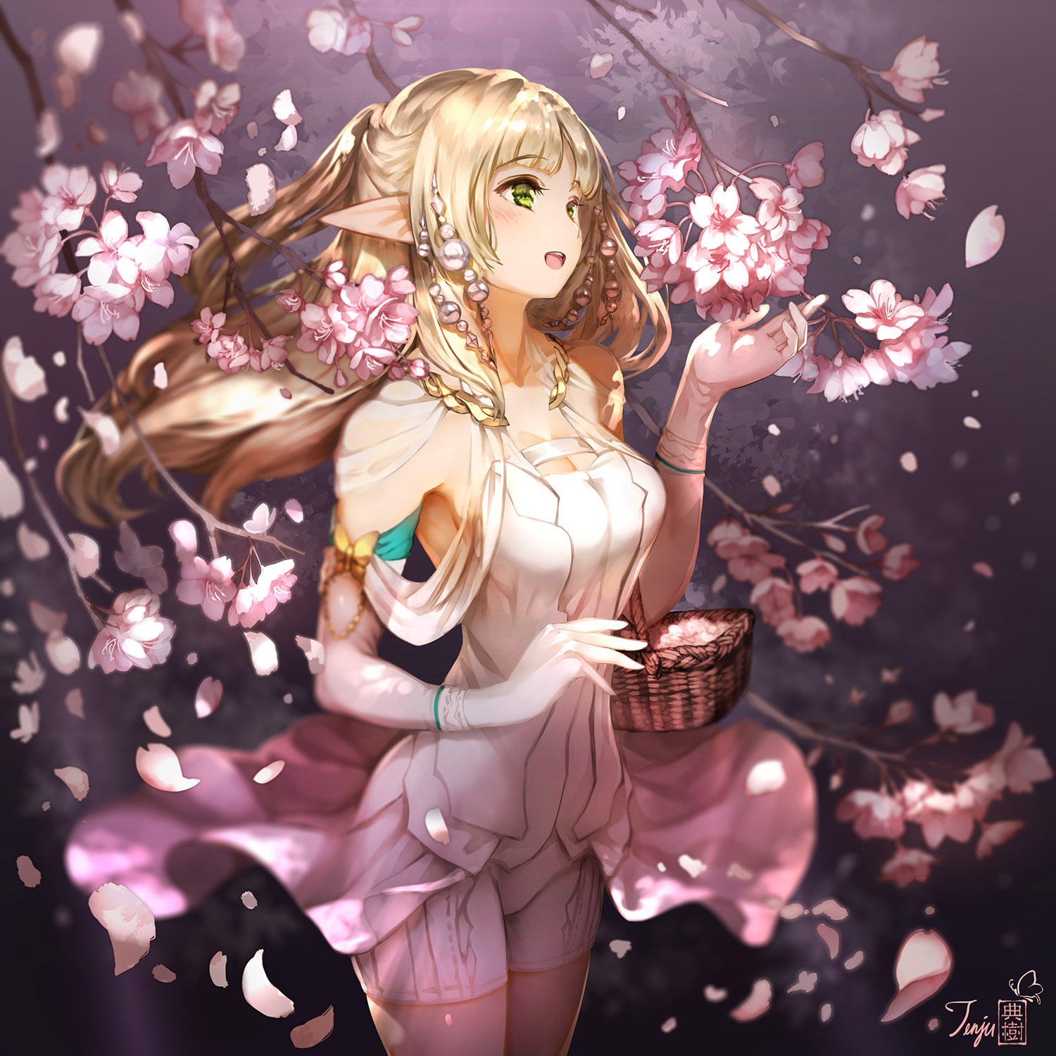 象征爱情与希望的樱花 少女与樱花特辑 插画-第1张