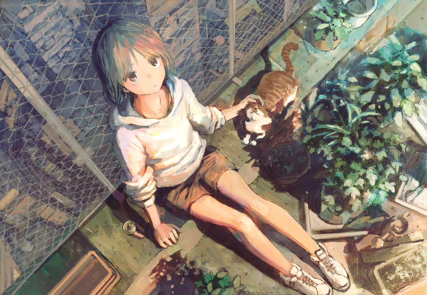 动漫美图之美少女自然美景 插画-第6张