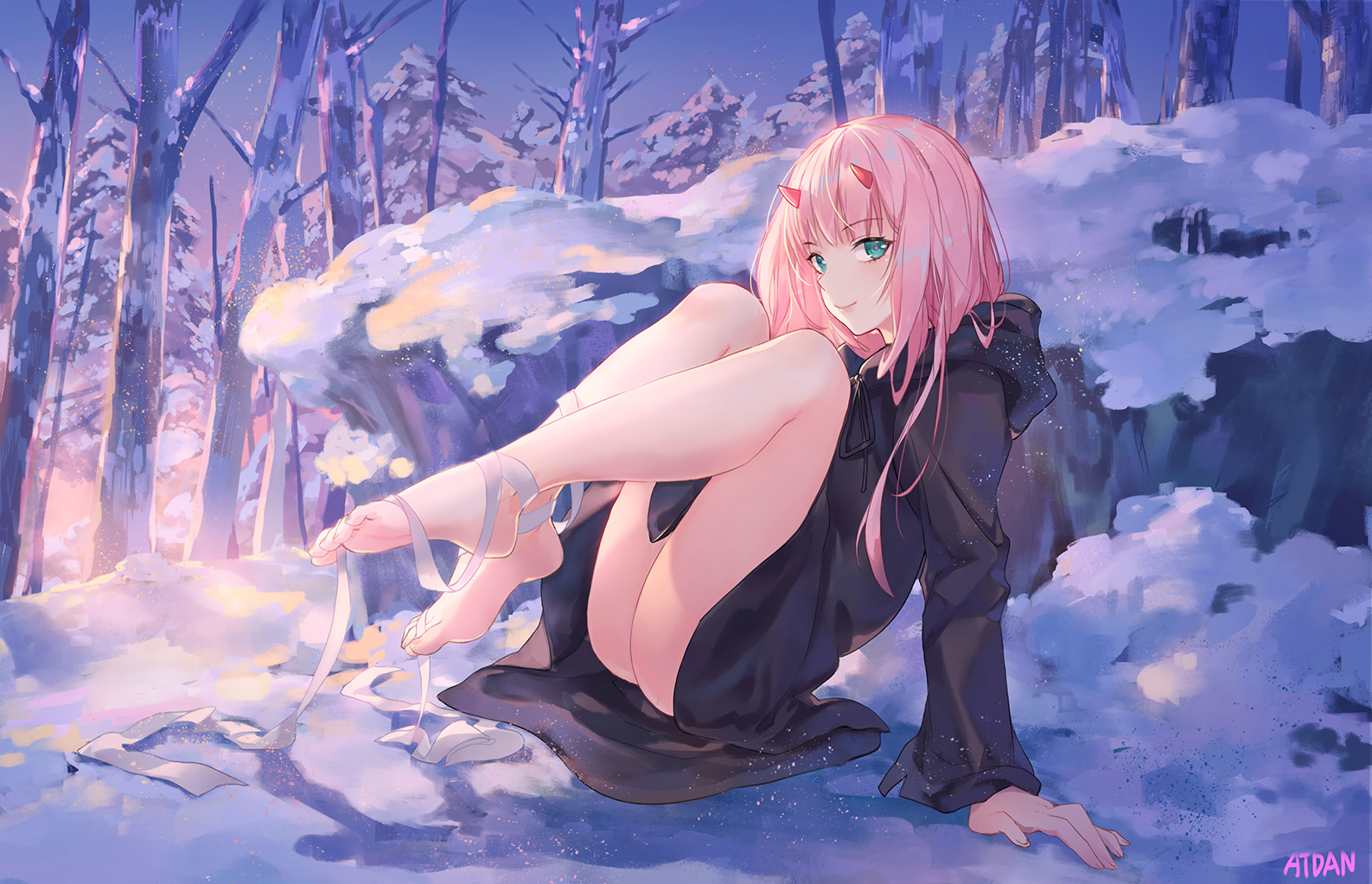 动漫美图之美少女自然美景 插画-第5张