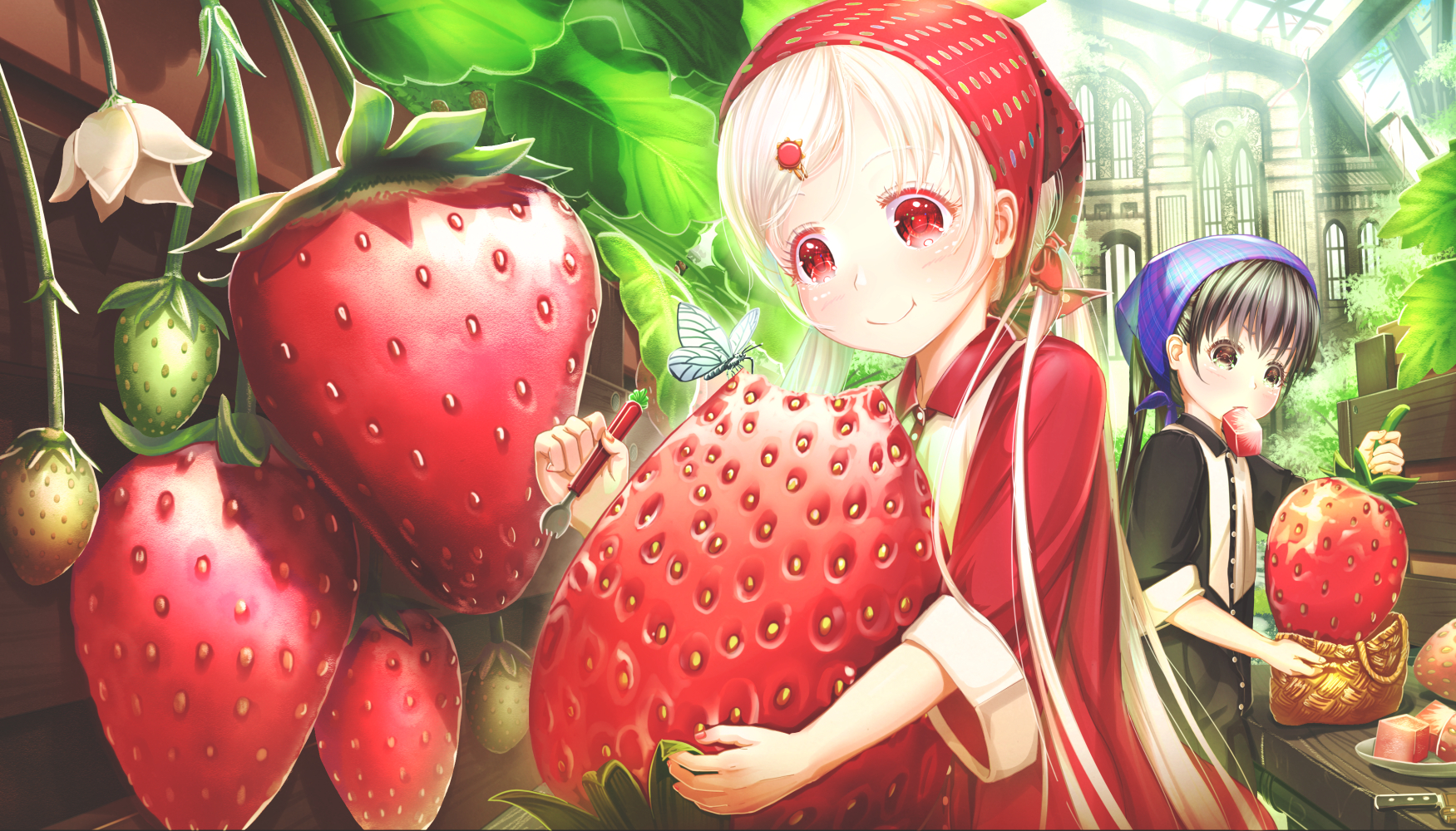 动漫美图之美少女自然美景 插画-第7张
