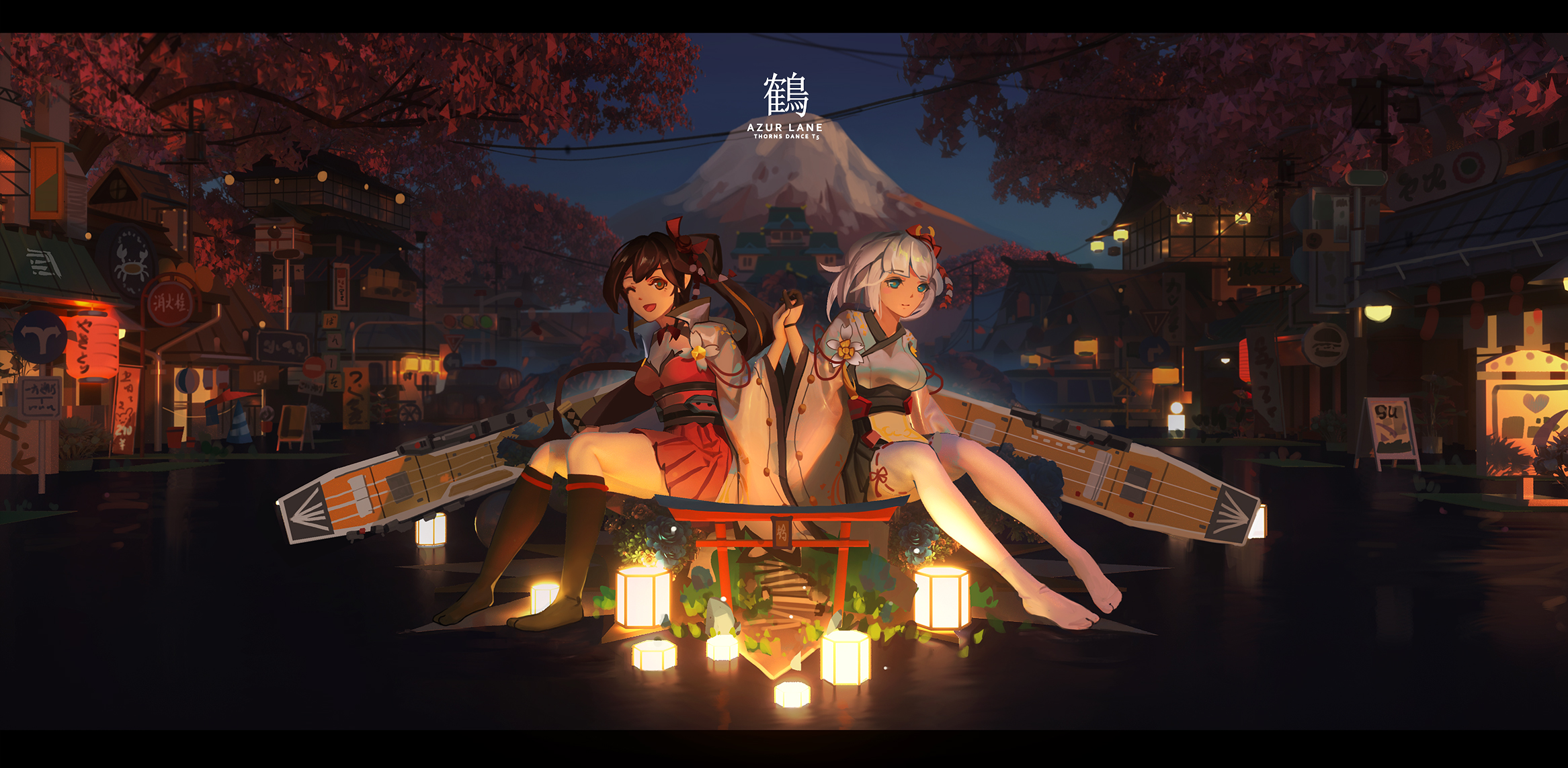 动漫美图之美少女自然美景 插画-第4张