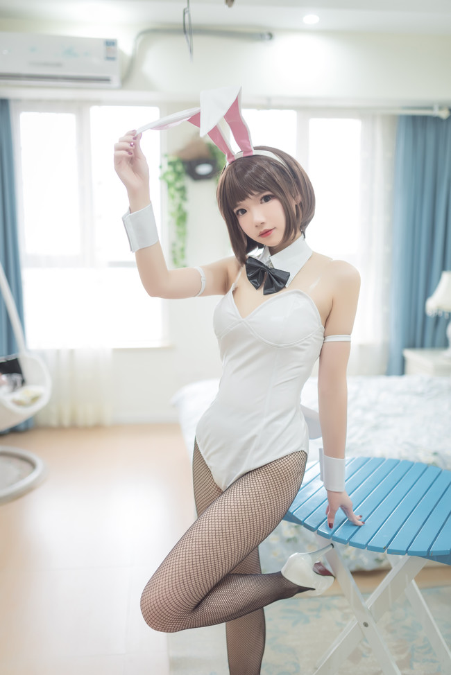 【COS正片】《路人女主》希望我是你心中的女主呢！兔女郎加藤惠Cosplay COSPLAY-第4张