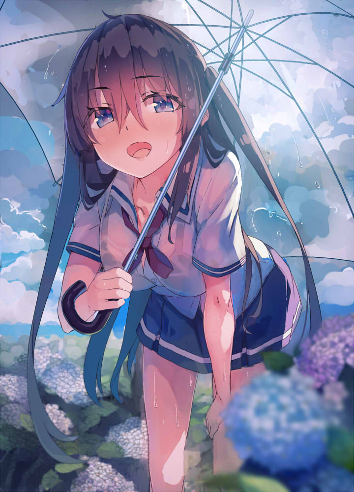 是汗水还是雨水打湿了你的衣服 少女与湿身特辑 P站画师-第8张