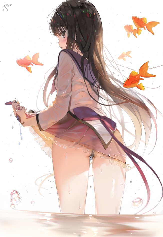 是汗水还是雨水打湿了你的衣服 少女与湿身特辑 P站画师-第5张