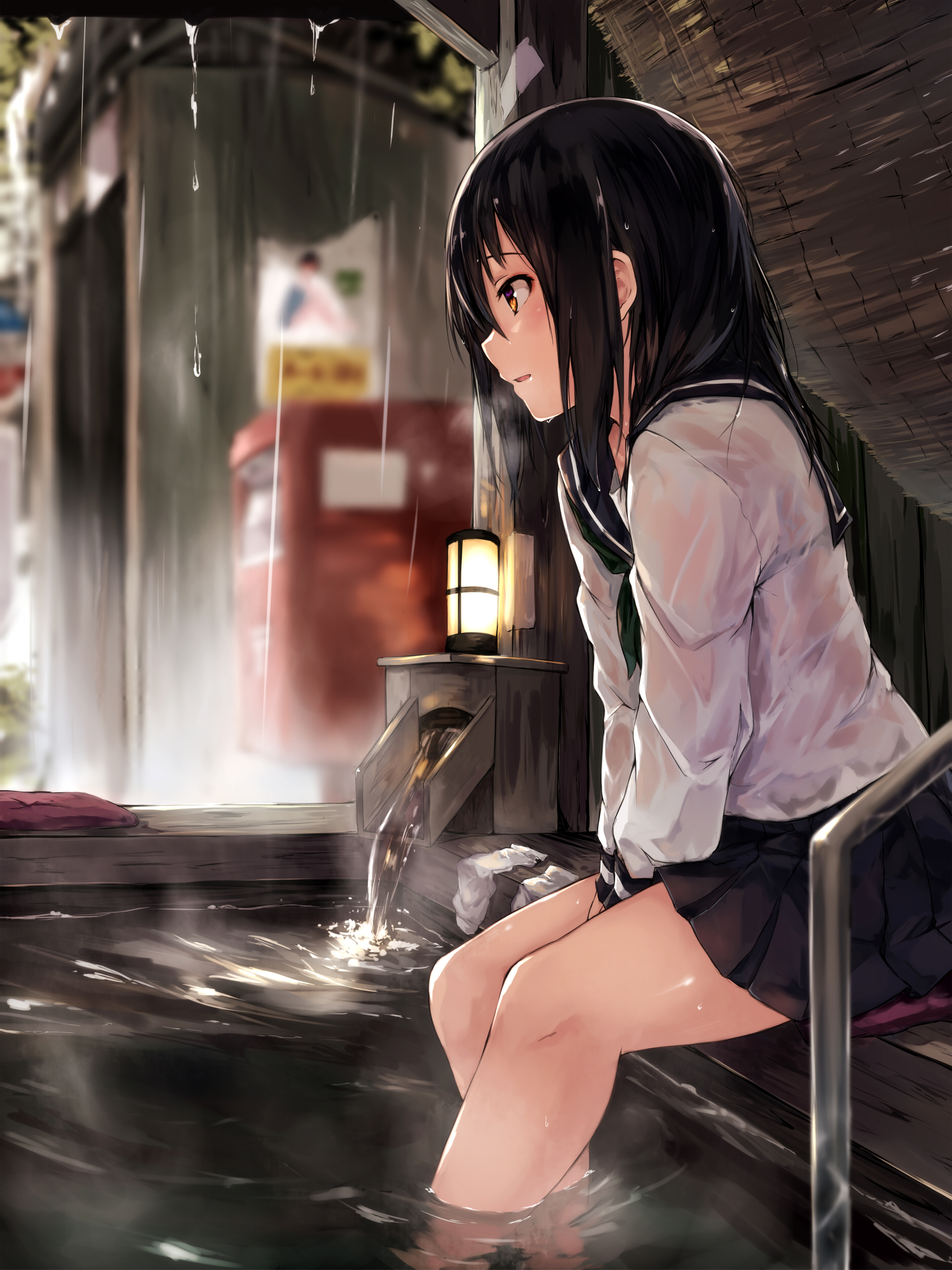 是汗水还是雨水打湿了你的衣服 少女与湿身特辑 P站画师-第4张