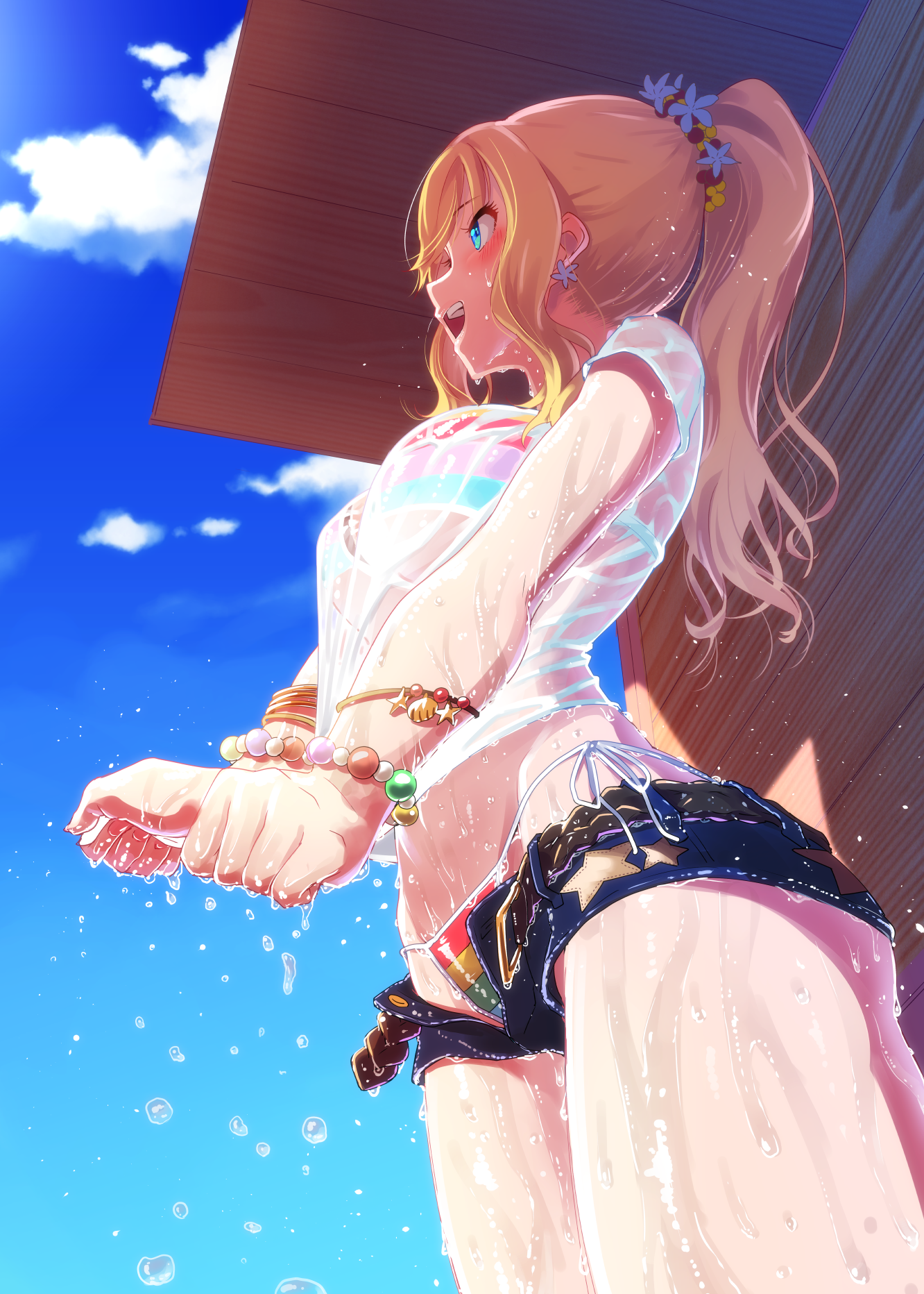是汗水还是雨水打湿了你的衣服 少女与湿身特辑 P站画师-第5张