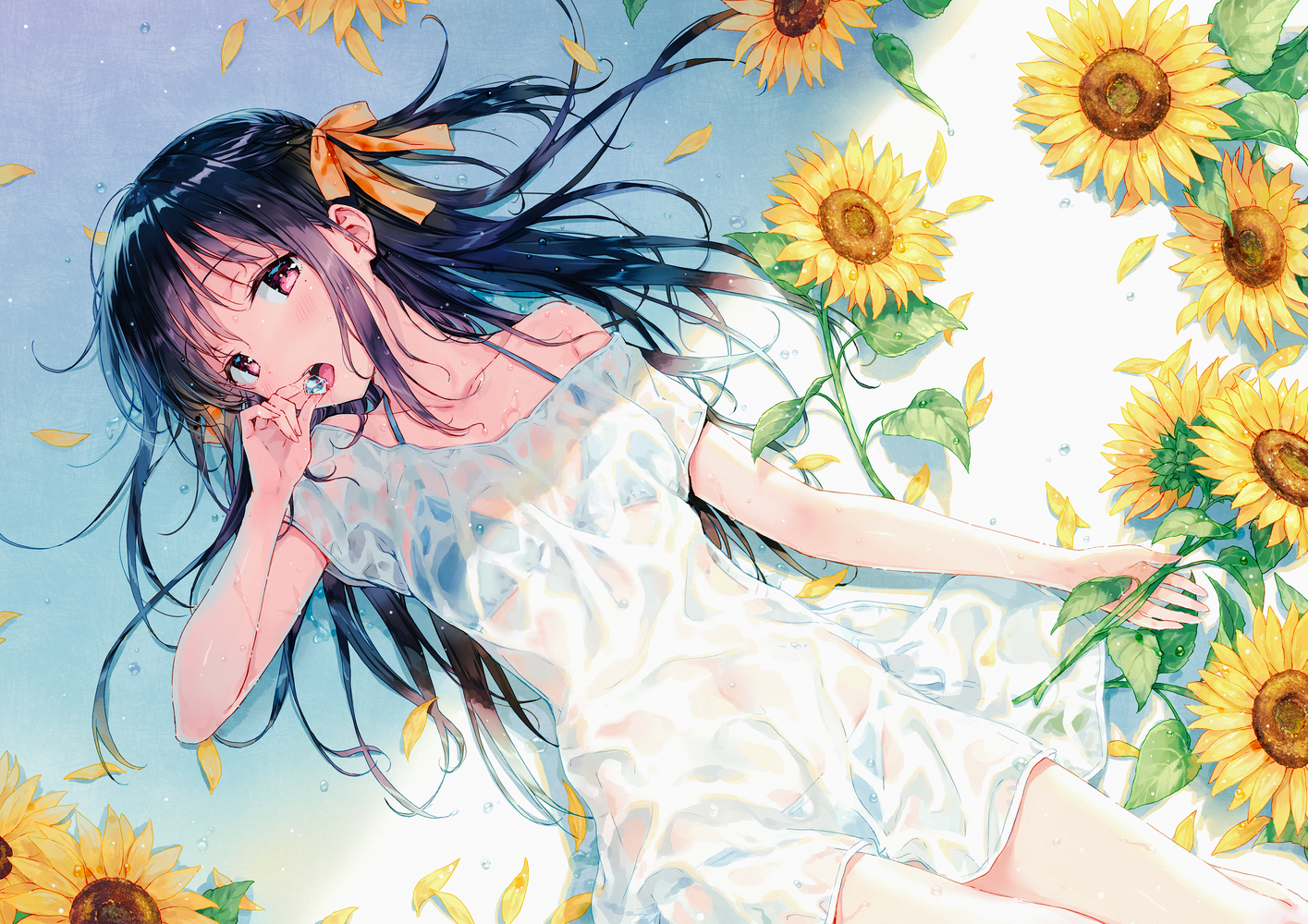 是汗水还是雨水打湿了你的衣服 少女与湿身特辑 P站画师-第3张
