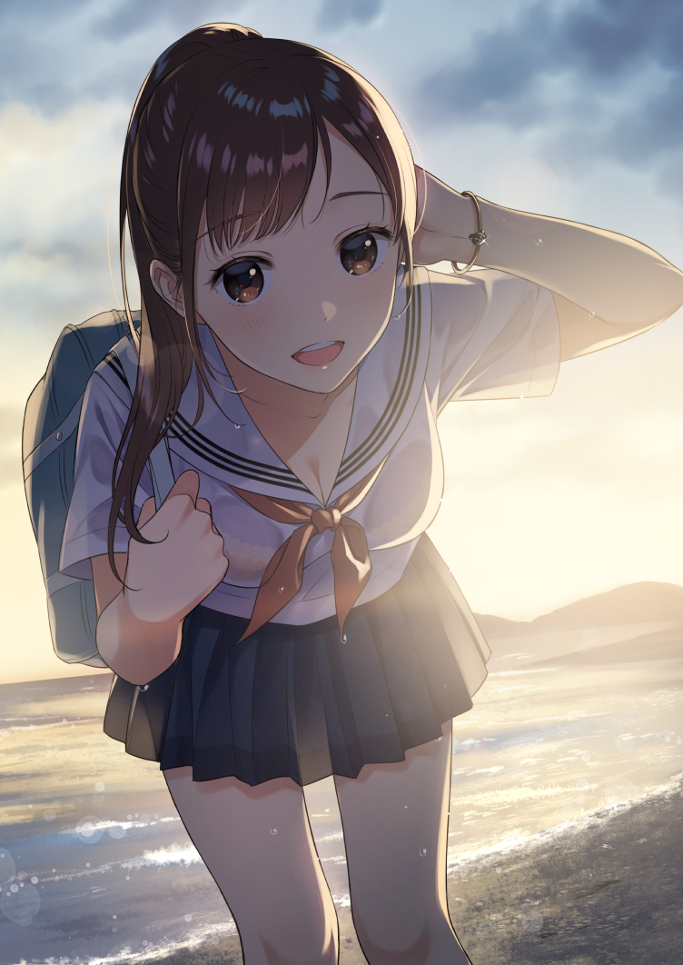 是汗水还是雨水打湿了你的衣服 少女与湿身特辑 P站画师-第4张