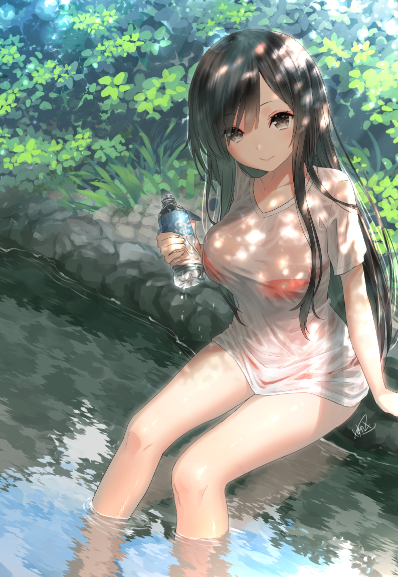 是汗水还是雨水打湿了你的衣服 少女与湿身特辑 P站画师-第3张