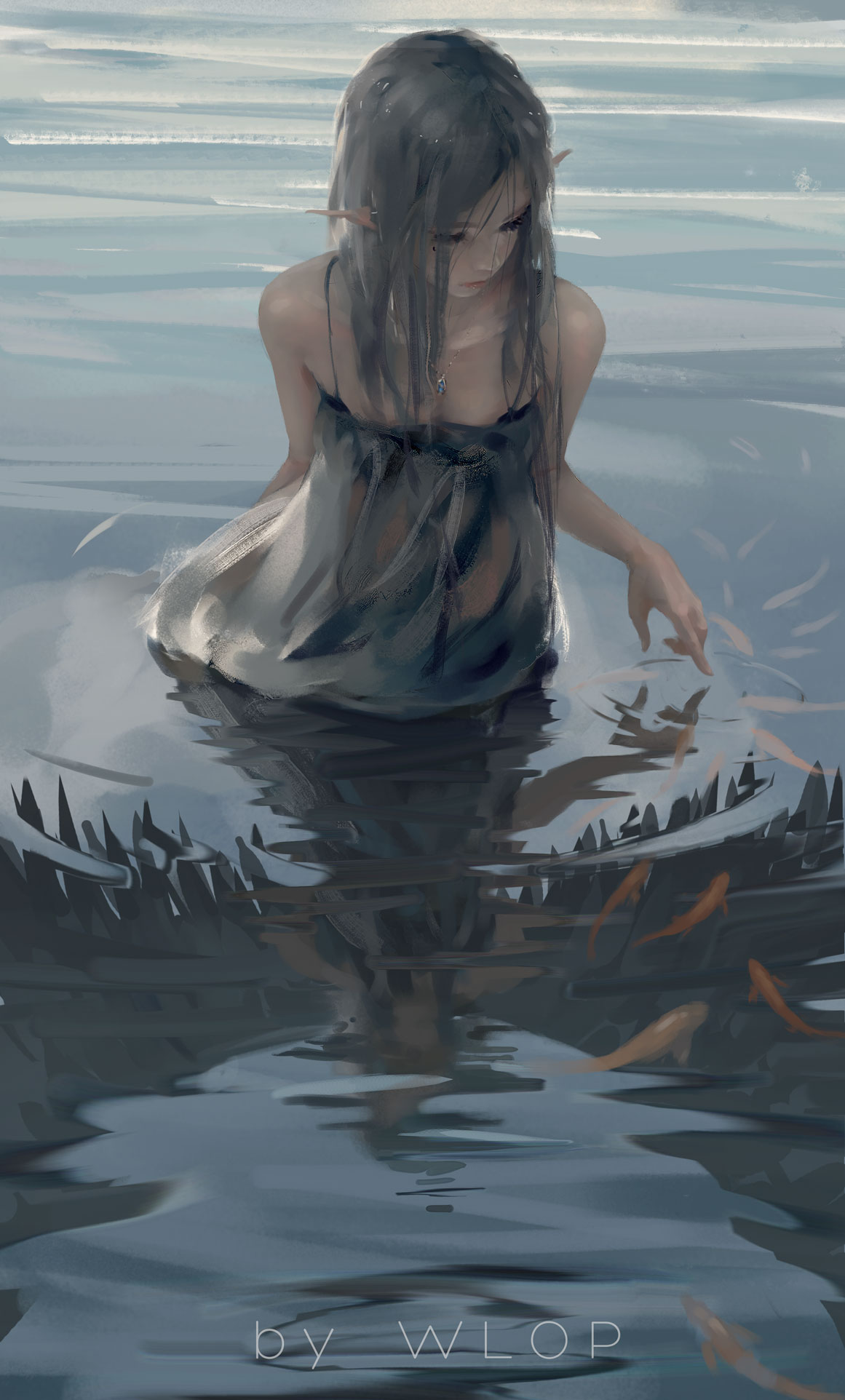 是汗水还是雨水打湿了你的衣服 少女与湿身特辑 P站画师-第4张