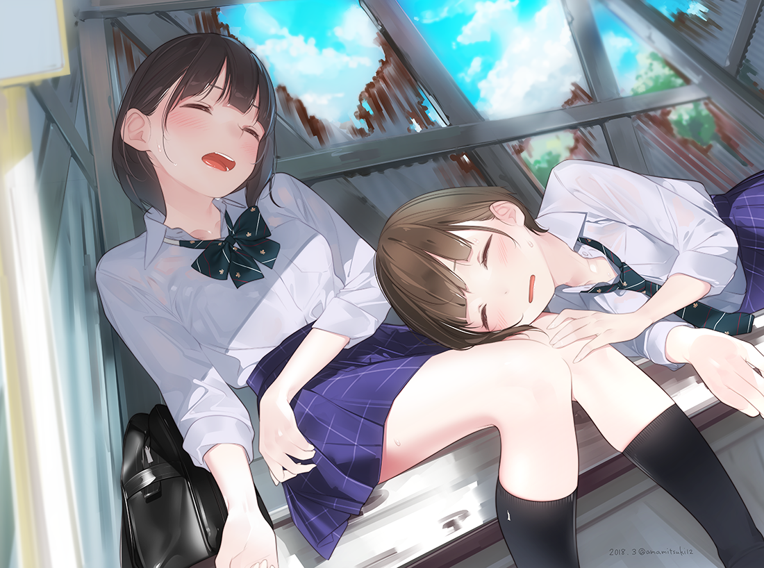 是汗水还是雨水打湿了你的衣服 少女与湿身特辑 P站画师-第2张
