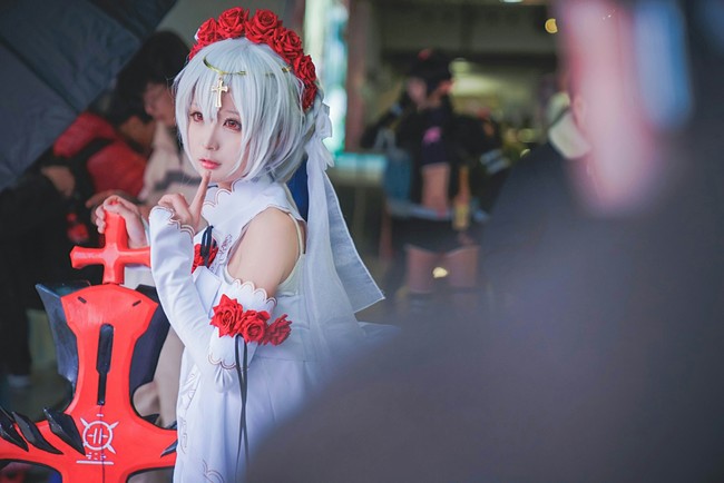 理想乡场照德莉莎月下初拥 COSPLAY-第3张