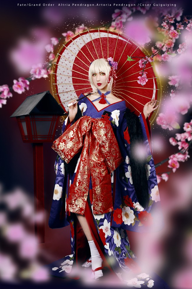 阿尔托利雅 花魁姿 COSPLAY-第1张