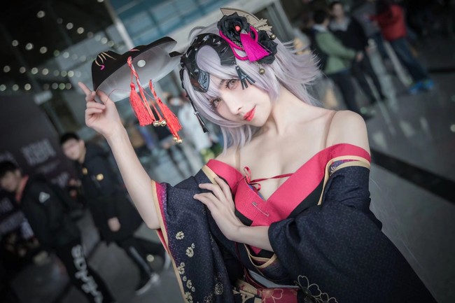 花魁黑贞 cosplay 场照 COSPLAY-第15张