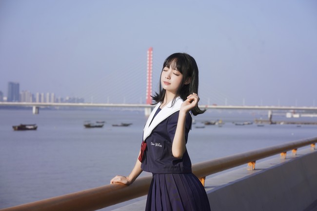 江边JK约拍 COSPLAY-第3张