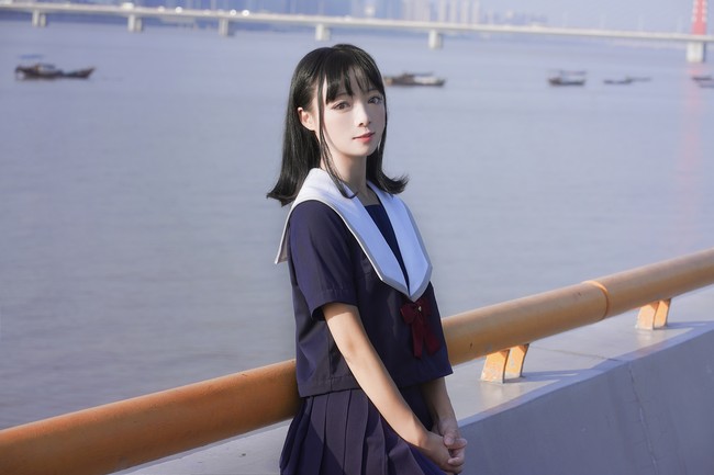 江边JK约拍 COSPLAY-第4张