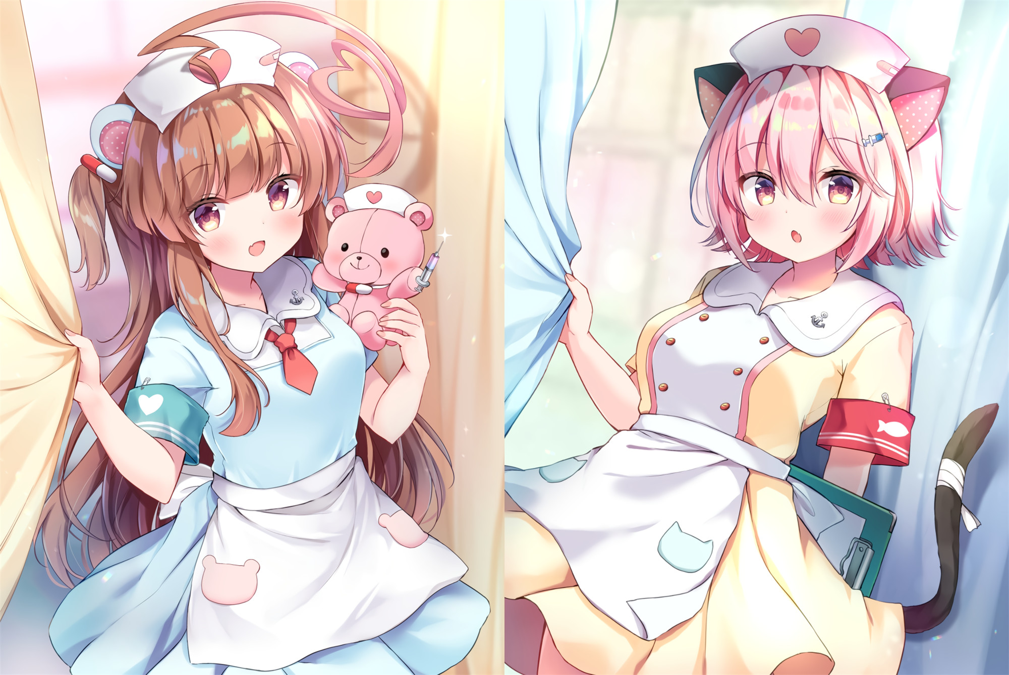 [动漫图集] 明日方舟 兽耳护士 海滩比基尼 152张 P站美图-第5张