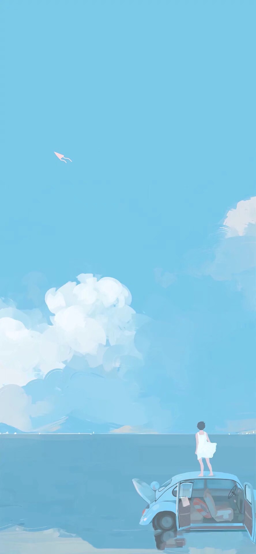 蓝色系壁纸 ???看到蓝色就会想起大海 天空 手机壁纸-第9张