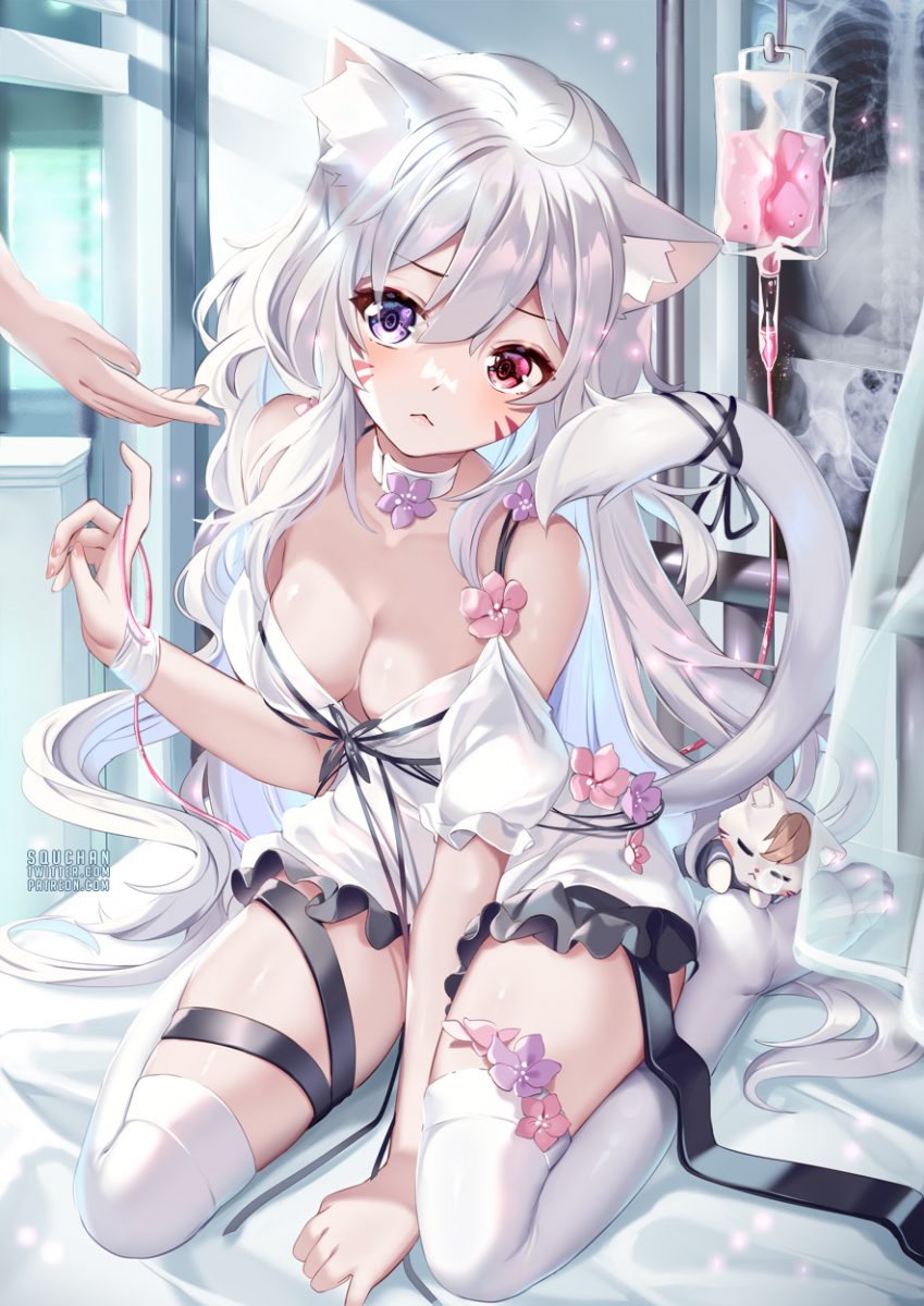 「插画」今日份插画来啦，职业装，JK服，黑丝猫耳少女你喜欢哪个 P站画师-第3张