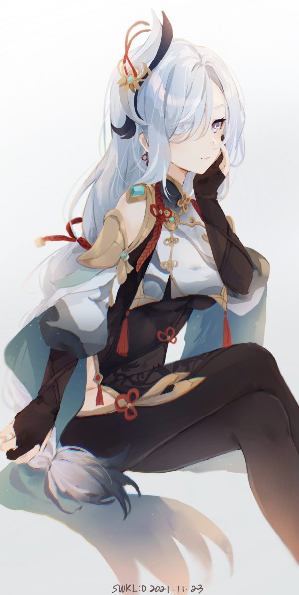 【全面屏壁纸推荐】原神 申鹤壁纸 兽耳娘 你的名字 第4期高清4K手机壁纸 手机壁纸-第8张
