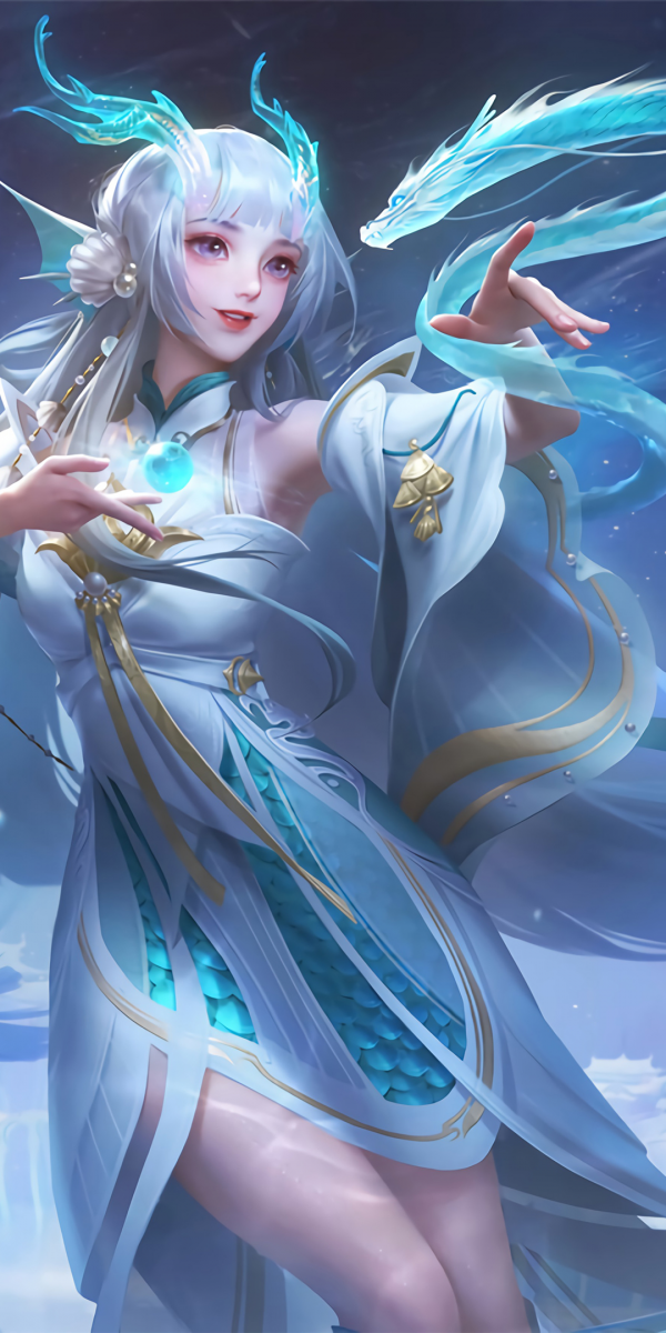【手机壁纸】白鹤梁神女 大乔 貂蝉遇见胡旋 西施-游龙清影 高清手机壁纸第6期王者荣耀特辑 手机壁纸-第2张