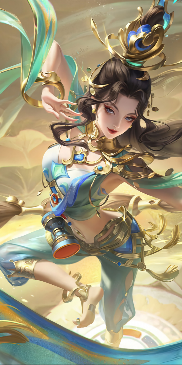【手机壁纸】白鹤梁神女 大乔 貂蝉遇见胡旋 西施-游龙清影 高清手机壁纸第6期王者荣耀特辑 手机壁纸-第3张