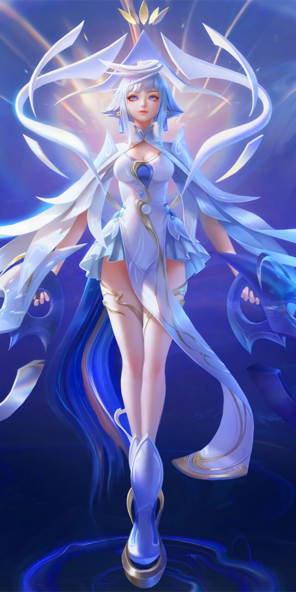 【手机壁纸】白鹤梁神女 大乔 貂蝉遇见胡旋 西施-游龙清影 高清手机壁纸第6期王者荣耀特辑 手机壁纸-第17张