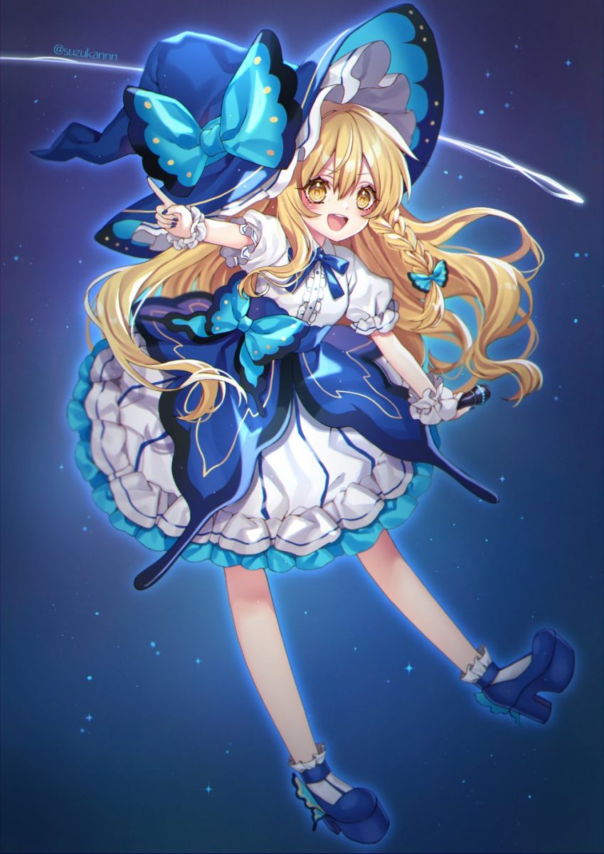 【插画】制服恶魔娘 水手服女孩 双马尾的噶嗚·古拉 黑丝JK P站美图-第3张
