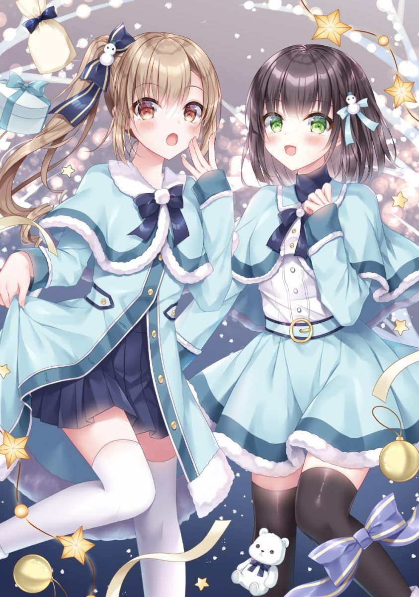 【插画】制服恶魔娘 水手服女孩 双马尾的噶嗚·古拉 黑丝JK P站美图-第4张