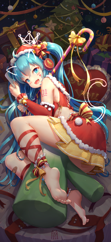 【P站插画】MIKU 雷姆 可畏 崩坏三 琪亚娜·卡斯兰娜 可莉 圣诞妹子特辑 P站美图-第3张