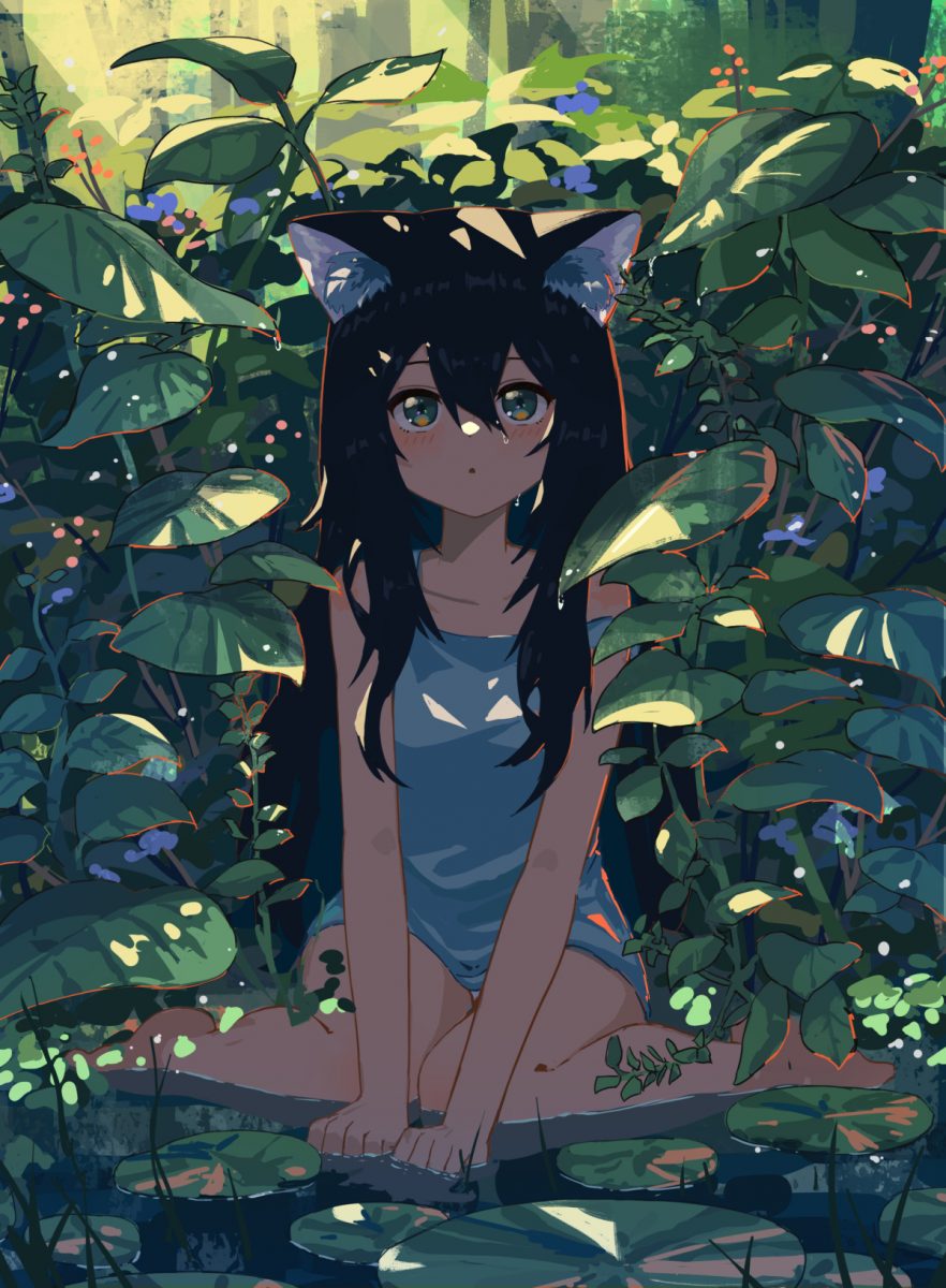 【P站插画】初音未来 風の旅人 兽耳女孩 妹子在泡柠檬澡 P站美图-第4张
