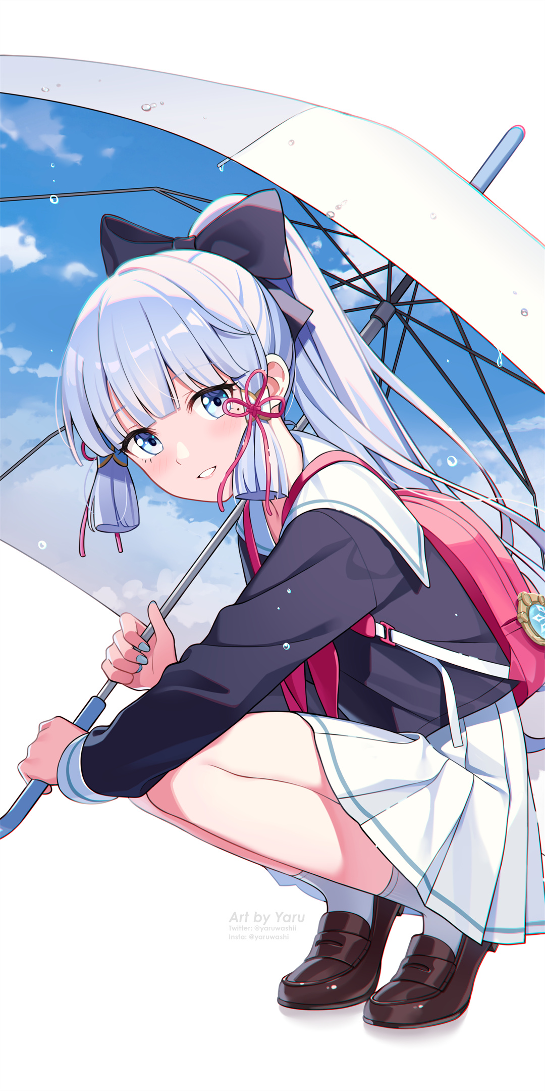 【全屏手机壁纸】初音未来送你小心心 打伞的高中生  妹子在泡澡 手机壁纸-第8张